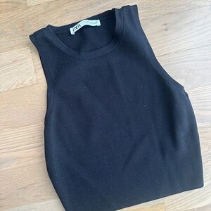 Black Knit Zara Crop Top